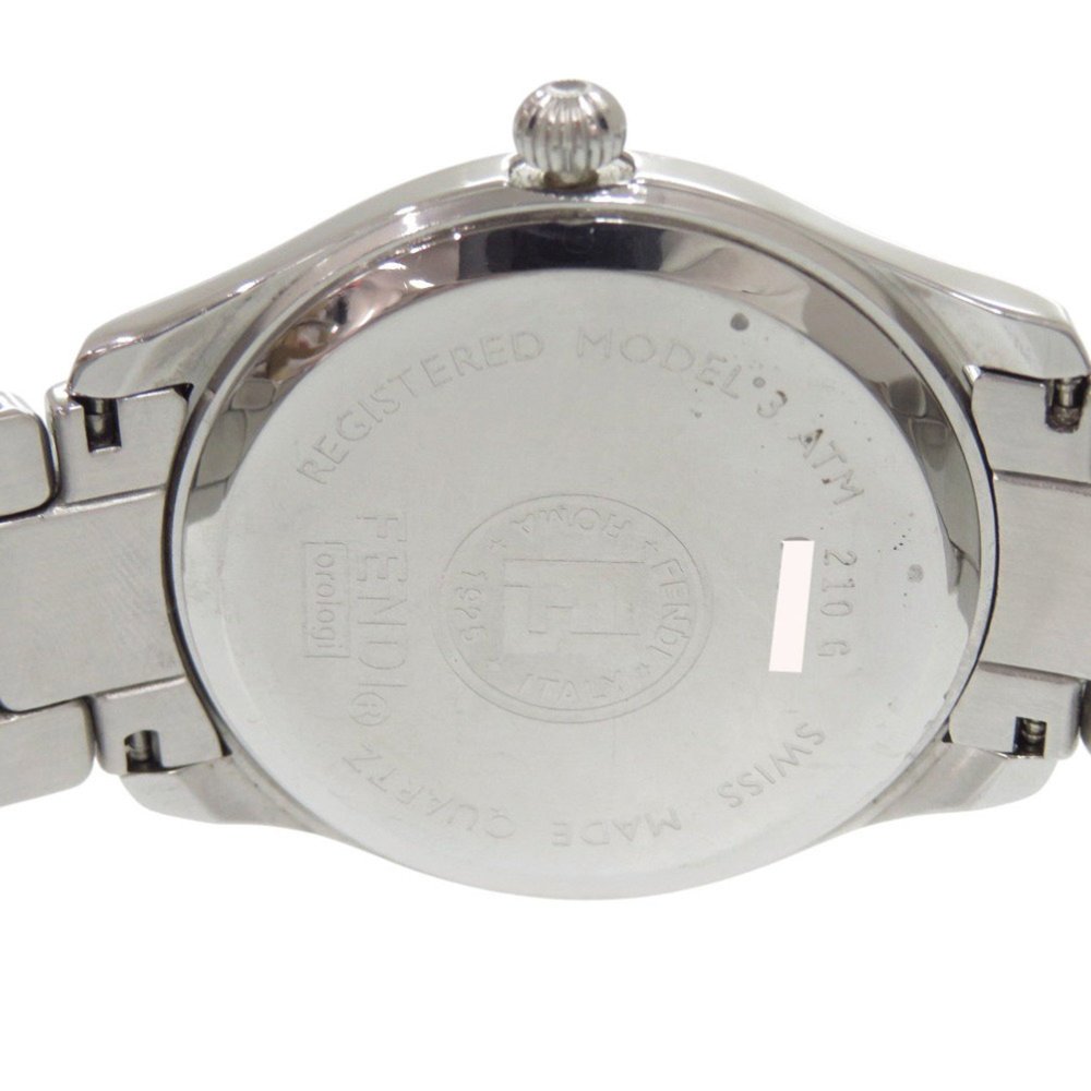 Fendi 210G Stainless Steel Black Dial Silver Quartz Watch 1818 FENDI - Picture 5 of 7